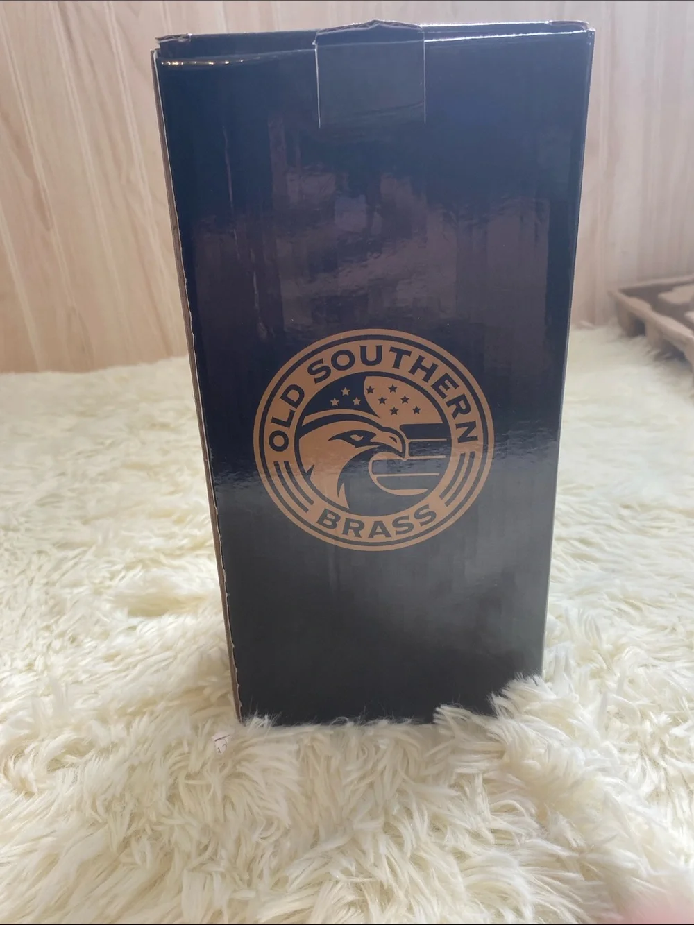 NEW Old Southern Brass Flag Whisk Decanter